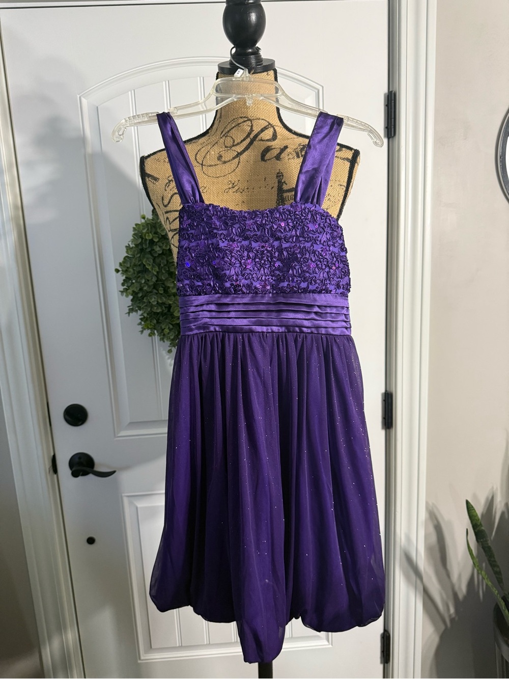 Speechless Sparkle-Embroidered Purple Party Dress